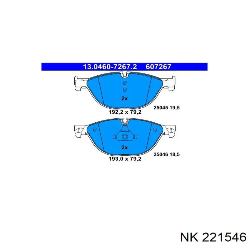 Передні тормозні колодки 221546 NK