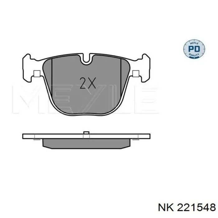 Колодки гальмові задні, дискові 221548 NK