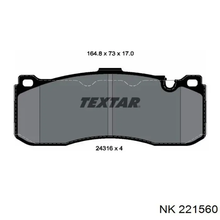 Гальмівні колодки NK 221560 ціна, від 50.92 USD