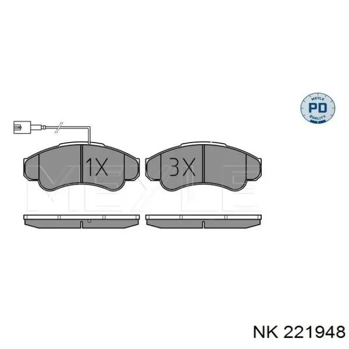 221948 NK колодки гальмівні передні, дискові
