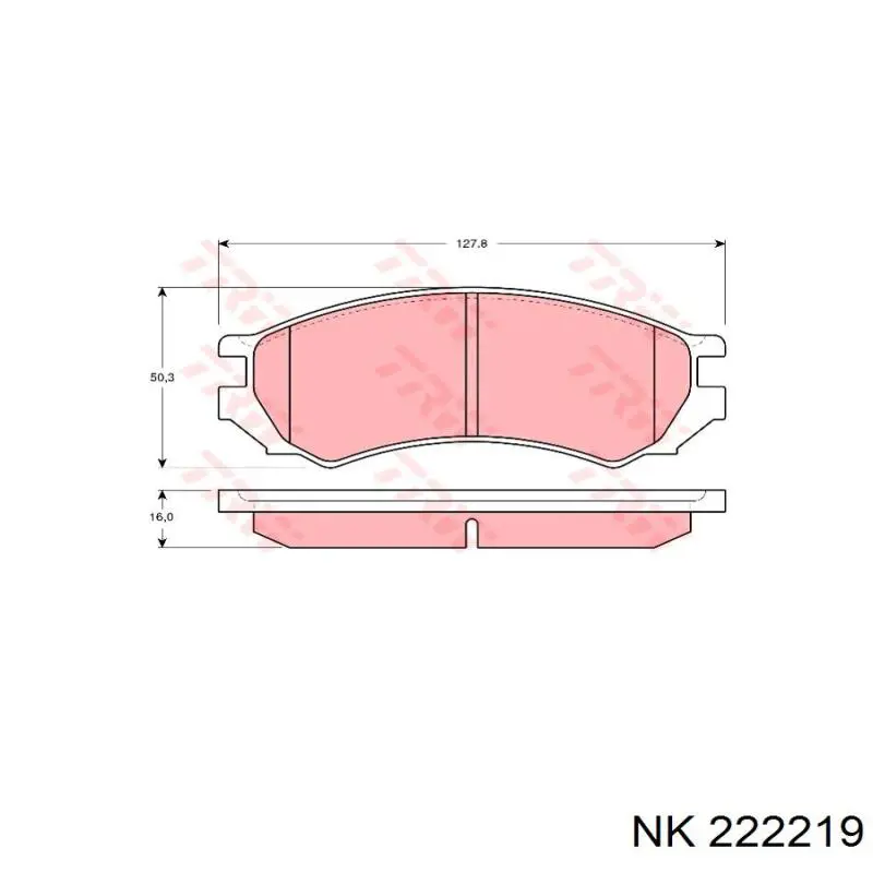 222219 NK колодки гальмівні передні, дискові