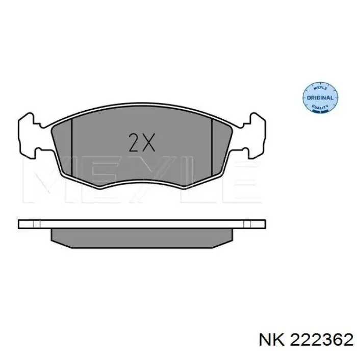 Купити 222362 NK Колодки гальмівні передні, дискові