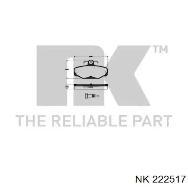 222517 NK колодки гальмові задні, дискові
