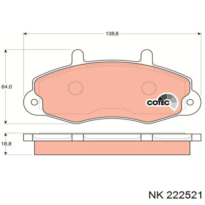 222521 NK колодки гальмівні передні, дискові