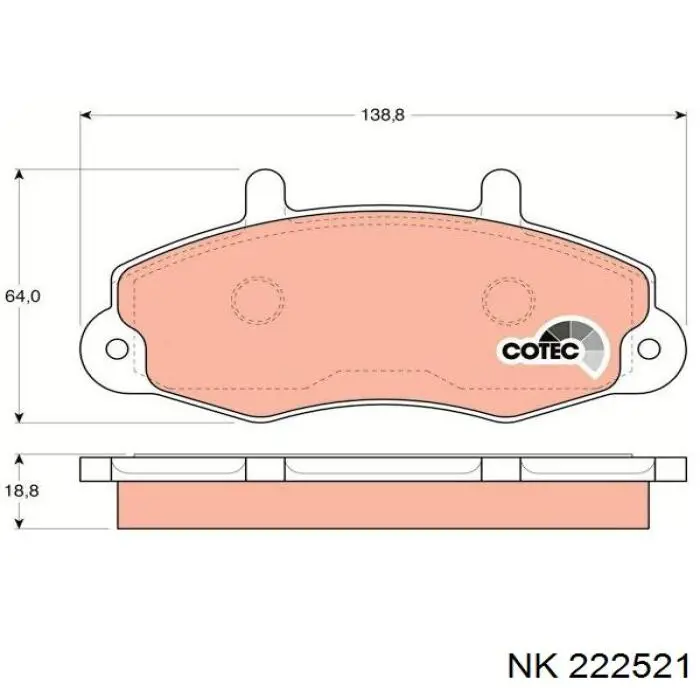 Гальмівні колодки NK 222521 ціна, від 16.49 USD