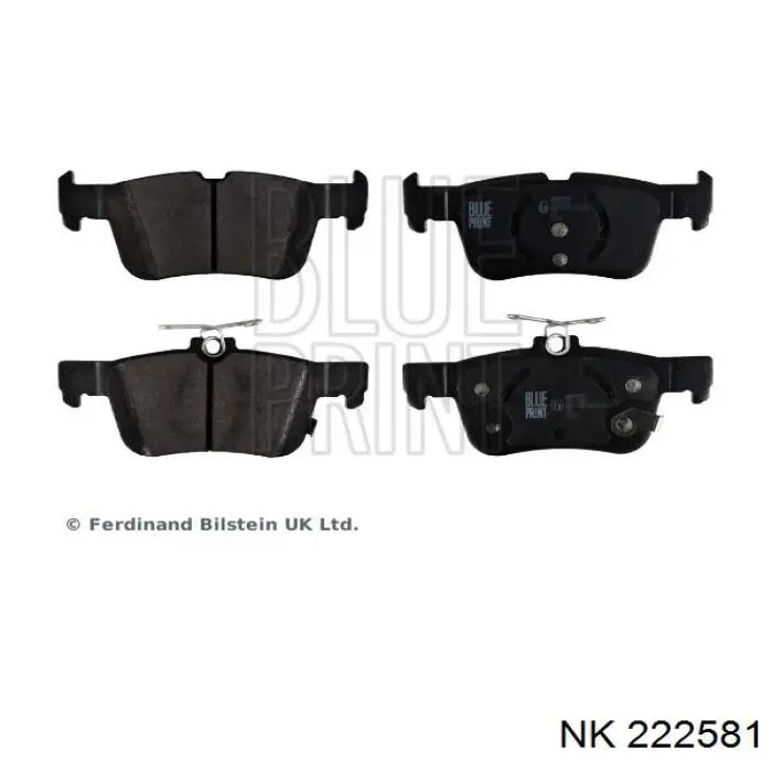 Задні гальмівні колодки NK 222581 ціна, від 22.58 USD