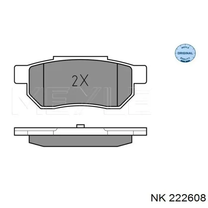 Задні дискові колодки NK 222608