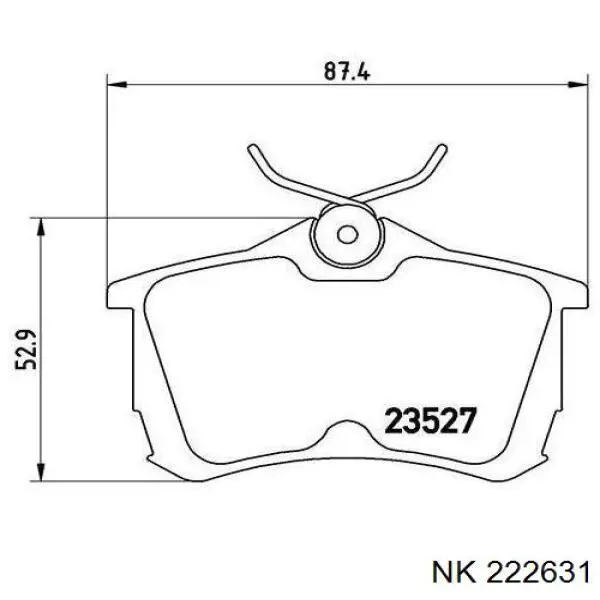 Задні гальмівні колодки NK 222631 ціна, від 17.40 USD