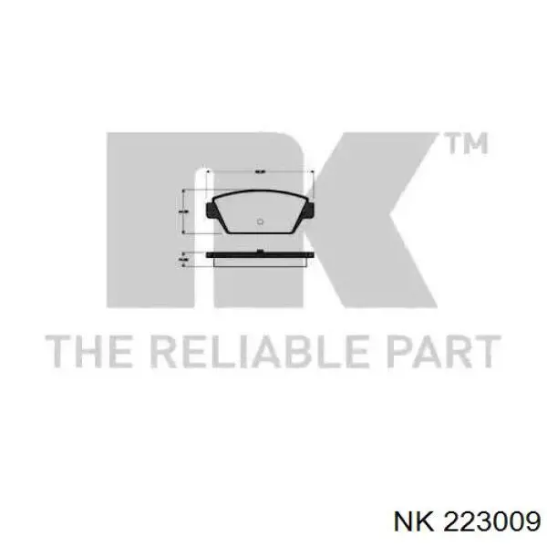 223009 NK колодки гальмові задні, дискові