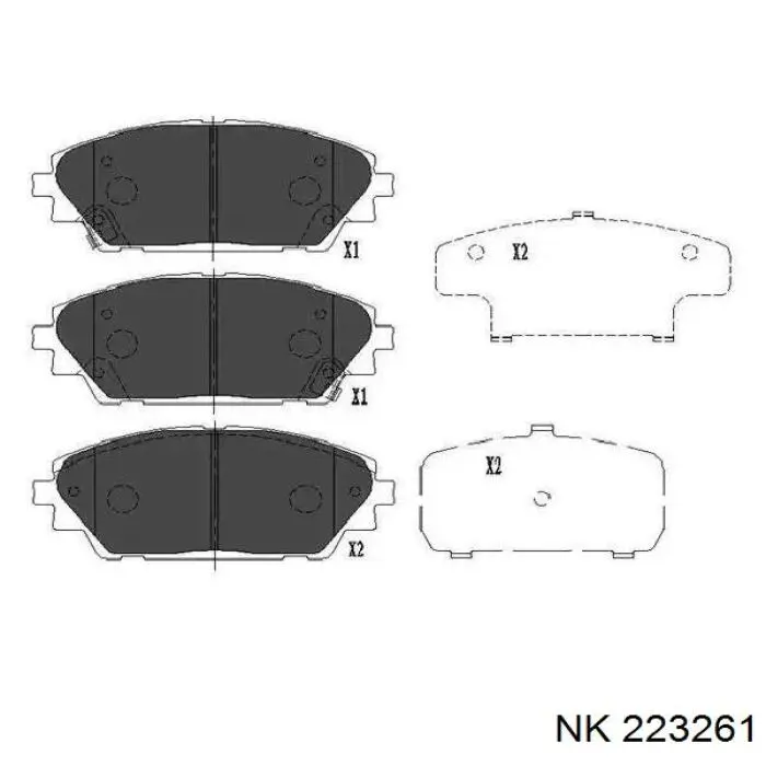 Гальмівні колодки NK 223261 ціна, від 28.62 USD
