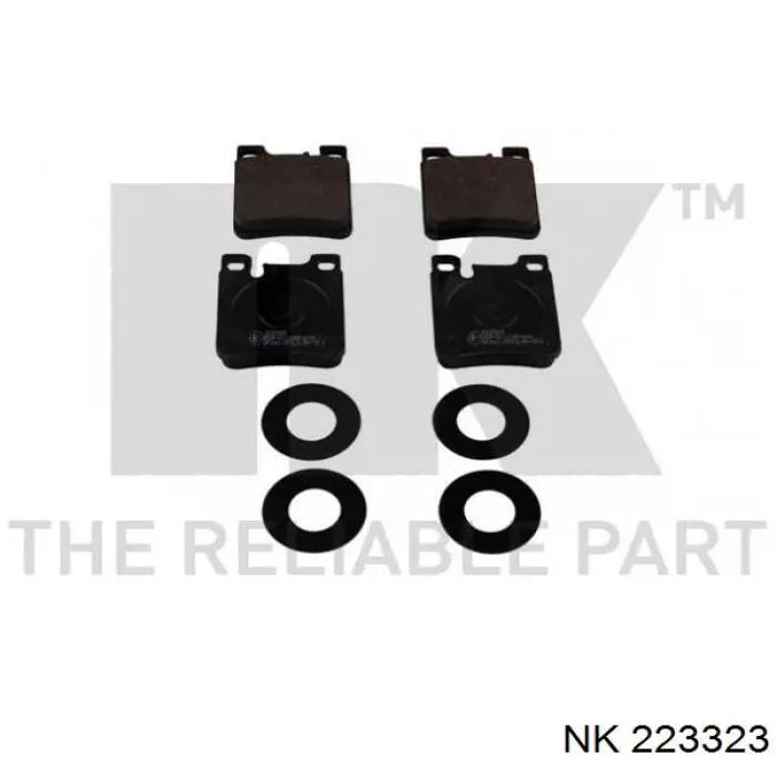 223323 NK колодки гальмові задні, дискові