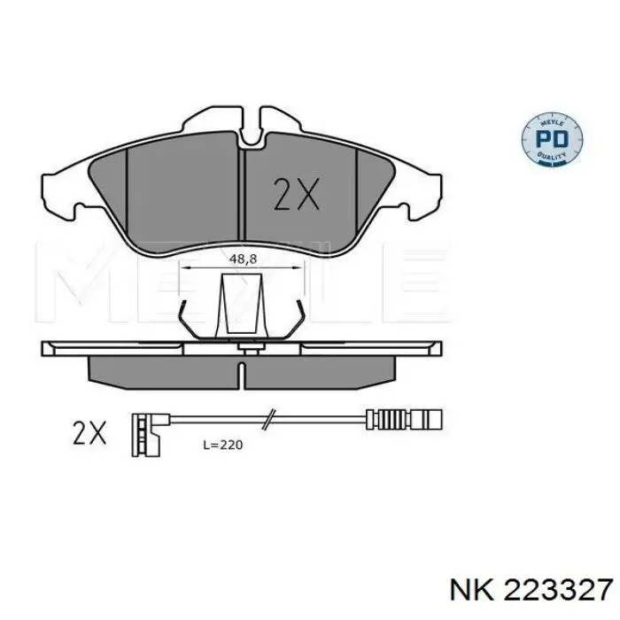 Гальмівні колодки NK 223327 ціна, від 19.64 USD