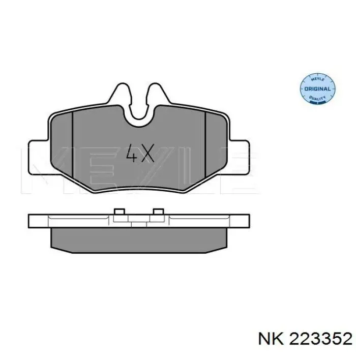 Задні гальмівні колодки NK 223352 ціна, від 18.46 USD