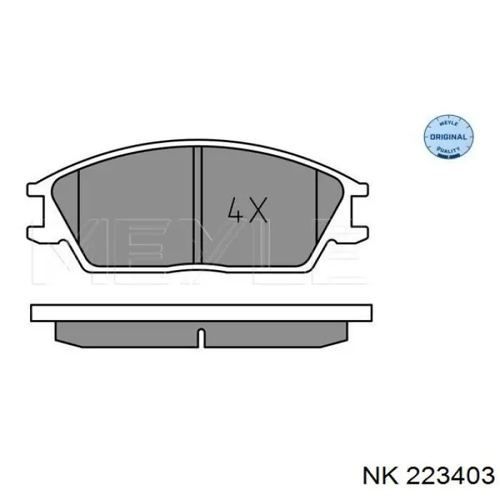 Передні тормозні колодки 223403 NK