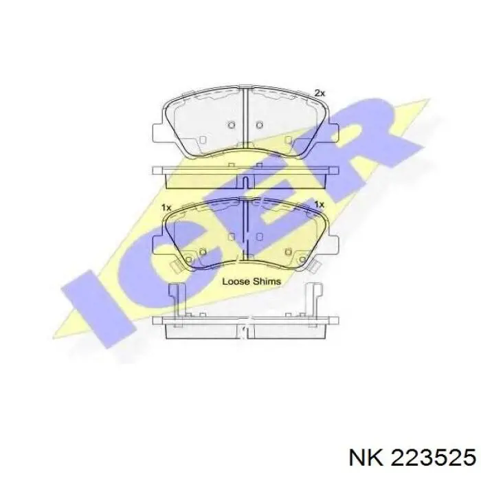 Купити 223525 NK Колодки гальмівні передні, дискові