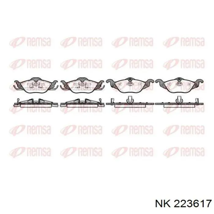Гальмівні колодки NK 223617 ціна, від 23.81 USD