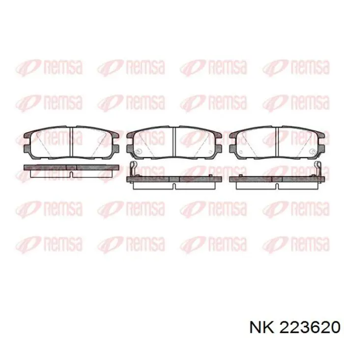 Задні гальмівні колодки NK 223620 ціна, від 15.37 USD