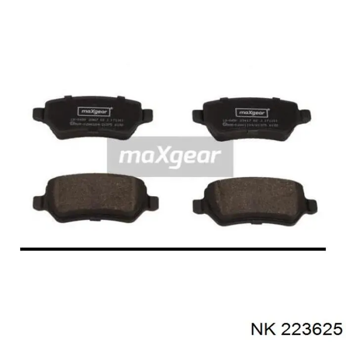 Задні гальмівні колодки NK 223625 ціна, від 14.56 USD