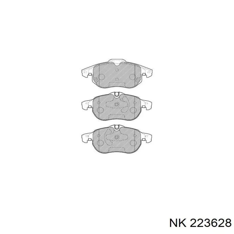 Купити 223628 NK Колодки гальмівні передні, дискові