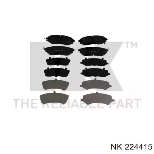 Гальмівні колодки NK 224415 ціна, від 25.34 USD