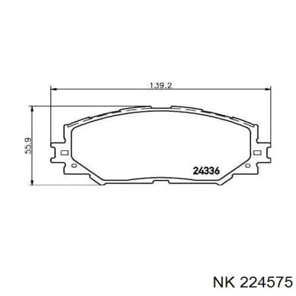 Гальмівні колодки NK 224575 ціна, від 24.00 USD