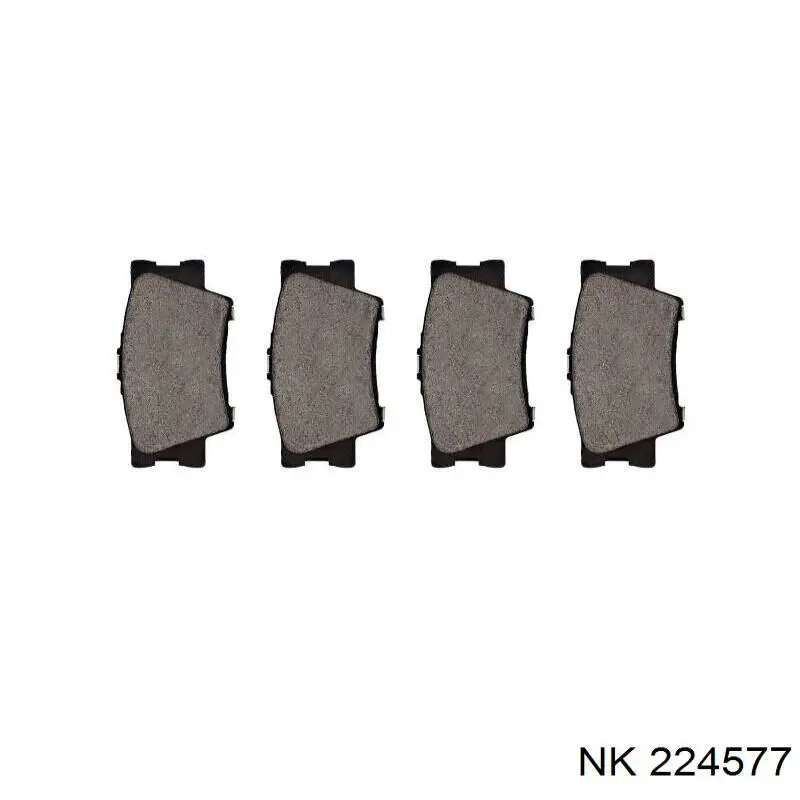 Задні гальмівні колодки 224577 NK