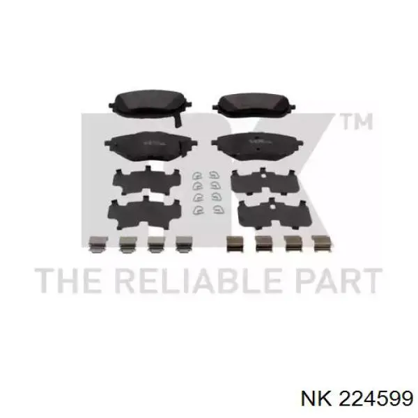 224599 NK колодки гальмівні передні, дискові