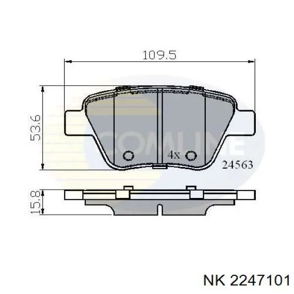 Задні гальмівні колодки NK 2247101 ціна, від 21.08 USD