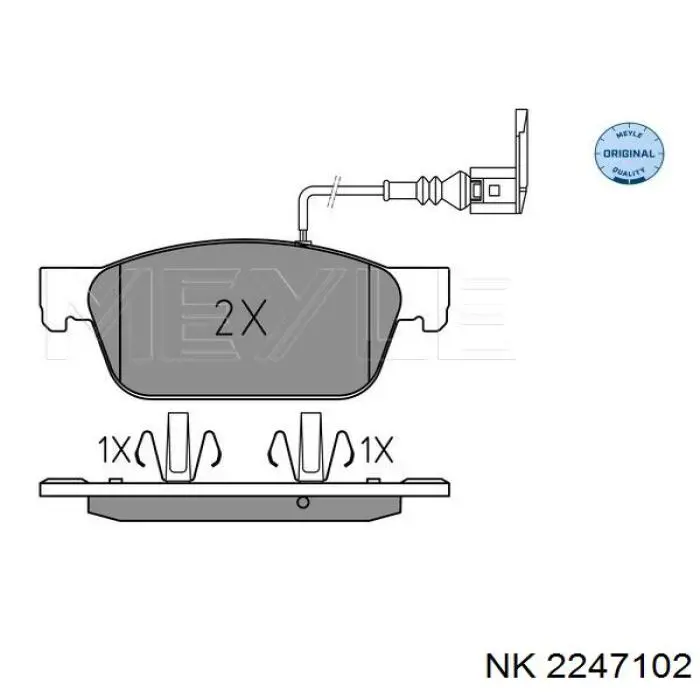 2247102 NK колодки гальмівні передні, дискові
