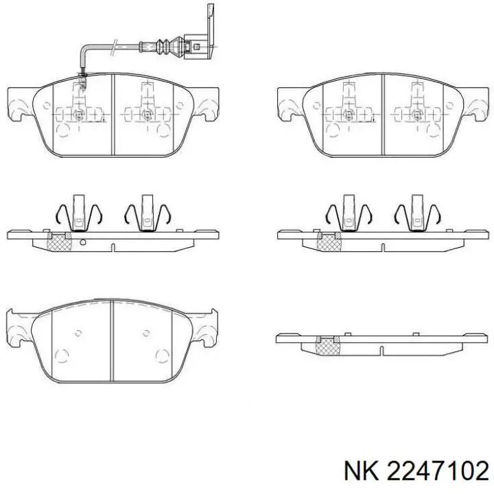 Тормозні колодки NK 2247102