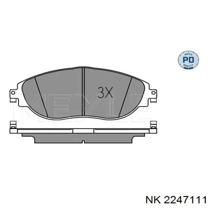 Гальмівні колодки NK 2247111 ціна, від 48.35 USD