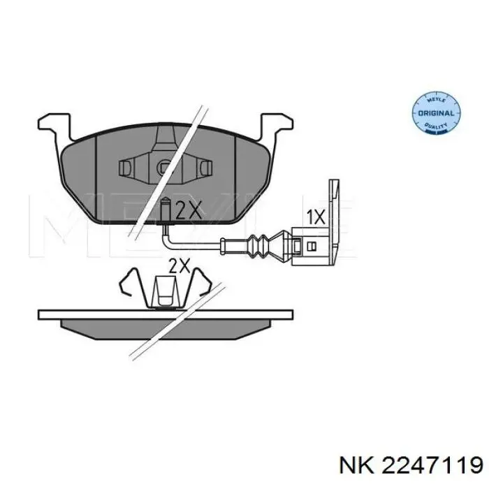 2247119 NK Передні гальмівні колодки