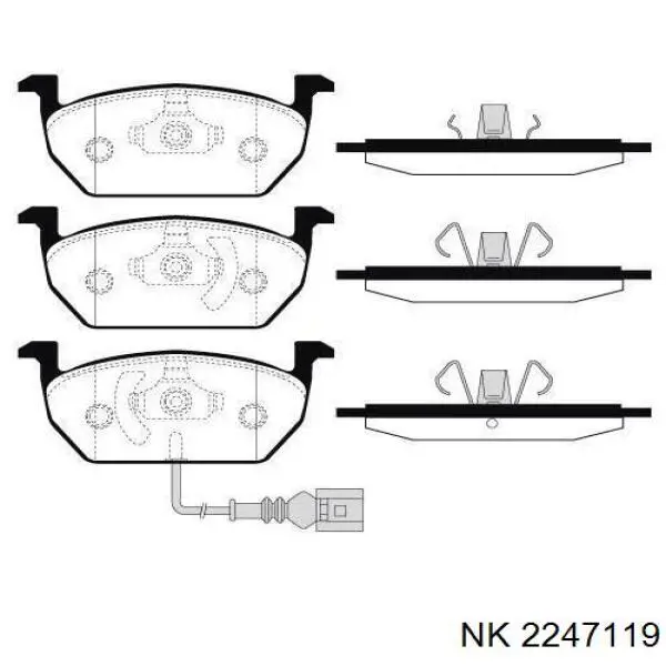 Гальмівні колодки NK 2247119 ціна, від 30.40 USD