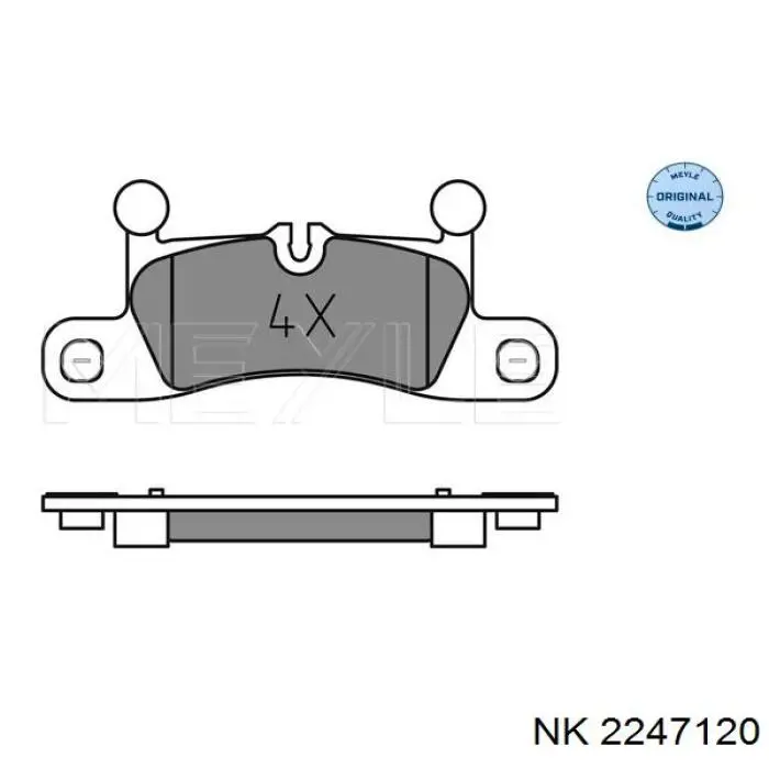 Колодки гальмові задні, дискові 2247120 NK