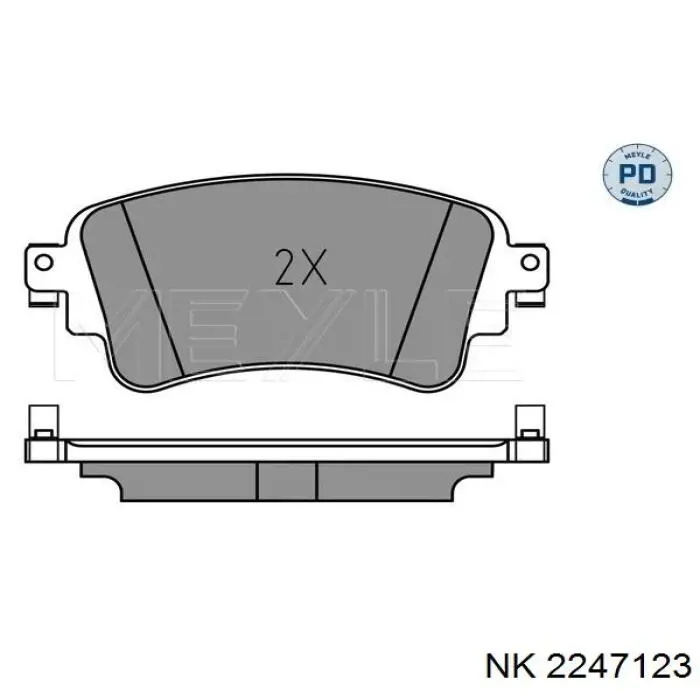 Задні гальмівні колодки 2247123 NK