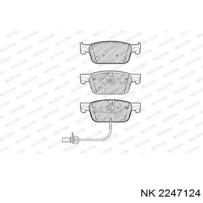 Гальмівні колодки NK 2247124 ціна, від 50.64 USD