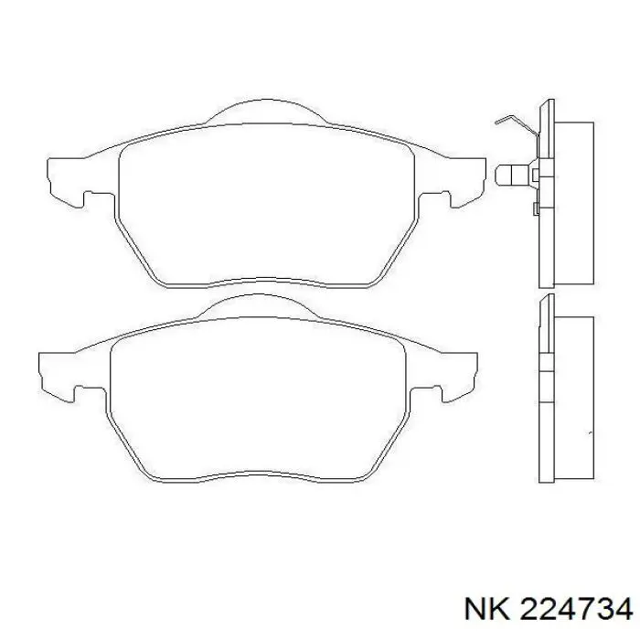Передні тормозні колодки 224734 NK