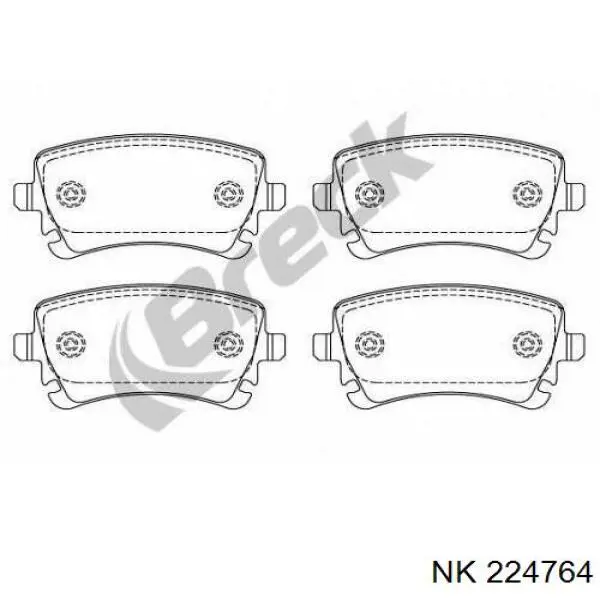 Купити 224764 NK Задні колодки