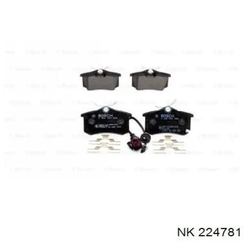 Задні дискові колодки NK 224781