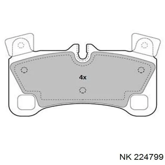 Задні гальмівні колодки 224799 NK