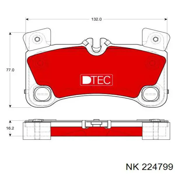 Задні гальмівні колодки NK 224799 ціна, від 43.94 USD