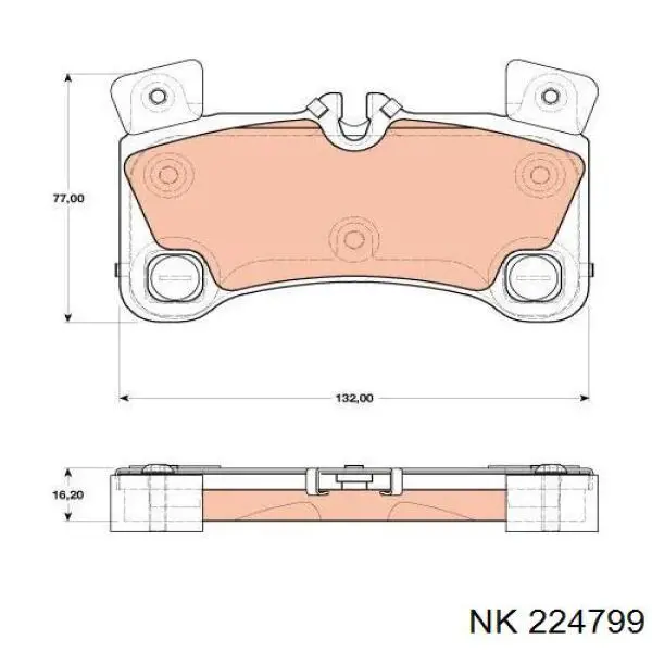 Купити 224799 NK Задні колодки