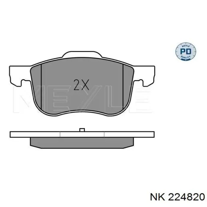 Колодки гальмівні передні, дискові 224820 NK