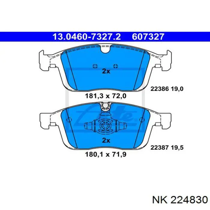Гальмівні колодки NK 224830 ціна, від 40.00 USD