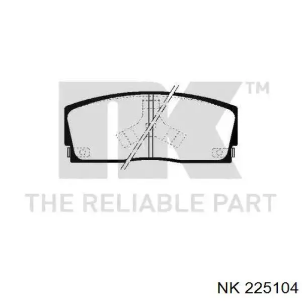 Колодки гальмівні передні, дискові 225104 NK
