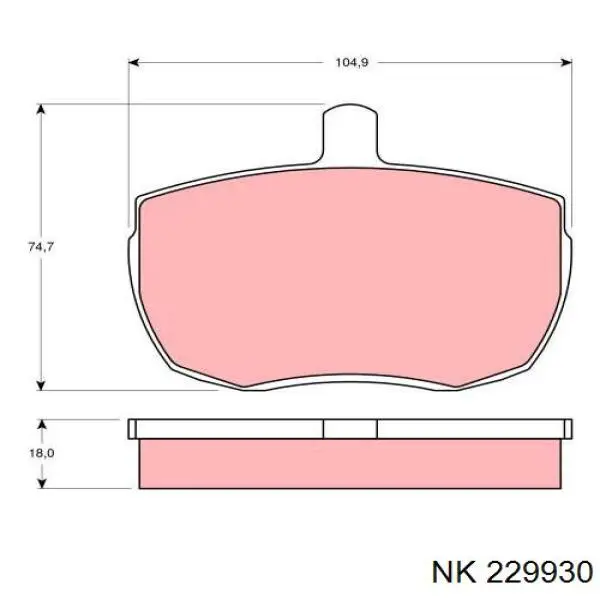 229930 NK колодки гальмівні передні, дискові