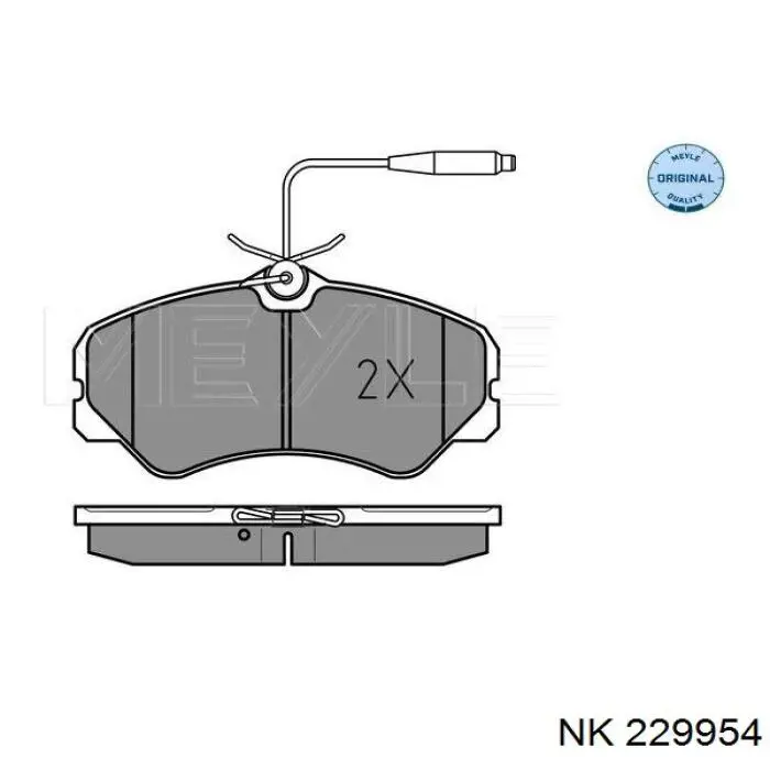 229954 NK колодки гальмівні передні, дискові
