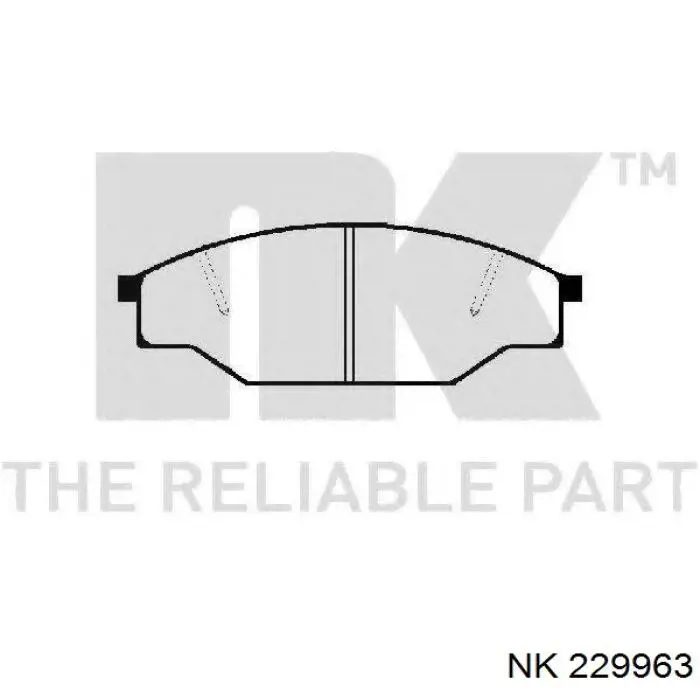 Колодки гальмівні передні, дискові 229963 NK