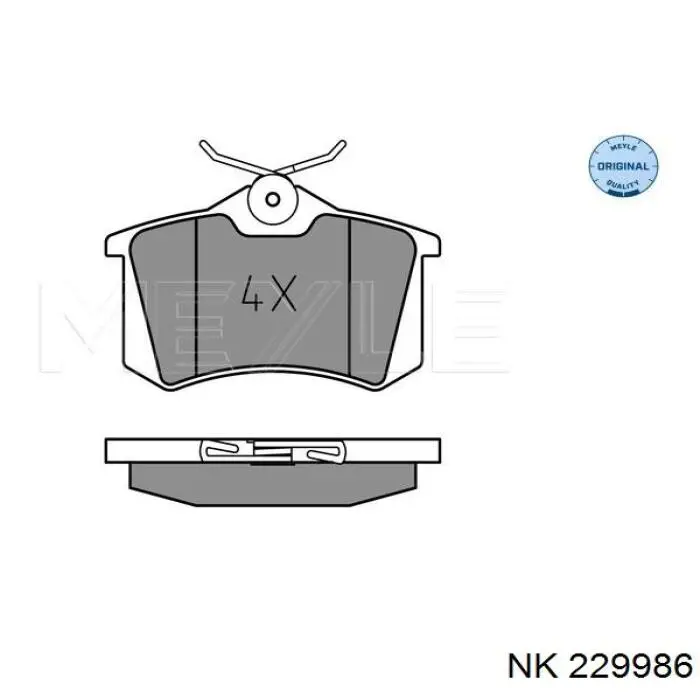 Задні гальмівні колодки NK 229986 ціна, від 14.23 USD