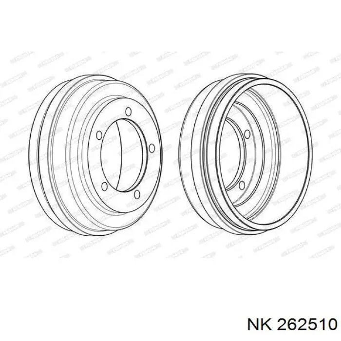Барабан гальмівний задній NK 262510